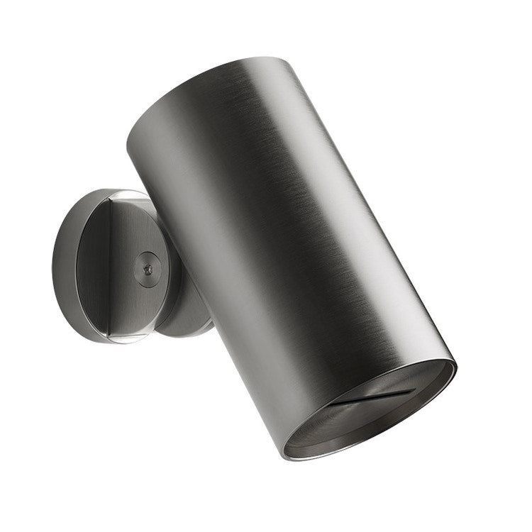 Gessi Duschkopf antikalk, an der Wand montierbar und schwenkbar, mit Wasserfallfunktion, Ø 7,9 cm, Stahl gebürstet SHOWER 57207#239