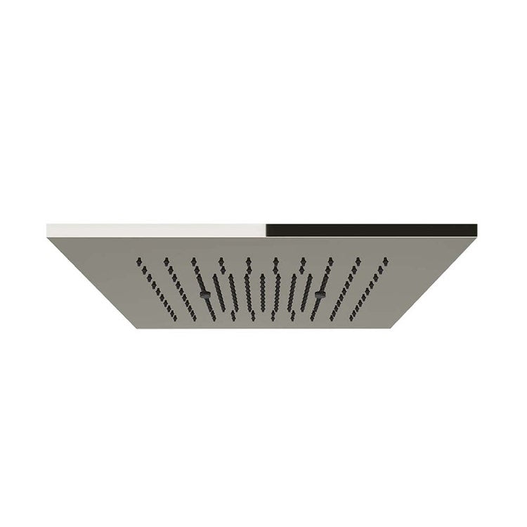 Gessi Decken-Duschsystem 35 cm, mit Regenfunktion, zu vervollständigen mit elastischer Abdeckung, Oberflächenfinish Mirror Steel MINIMALI 57801#238