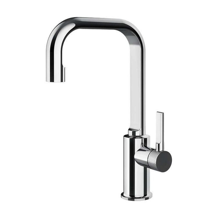 Gessi Hoher Waschbeckenmischer ohne Ablauf mit Anschlussflexschläuchen, Chromoberfläche INCISO 58006#031