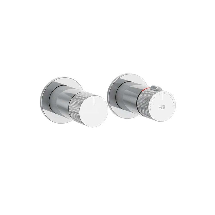 Gessi Wand-3-Wege-Thermostatmischer, Chromoberfläche INCISO 58138#031
