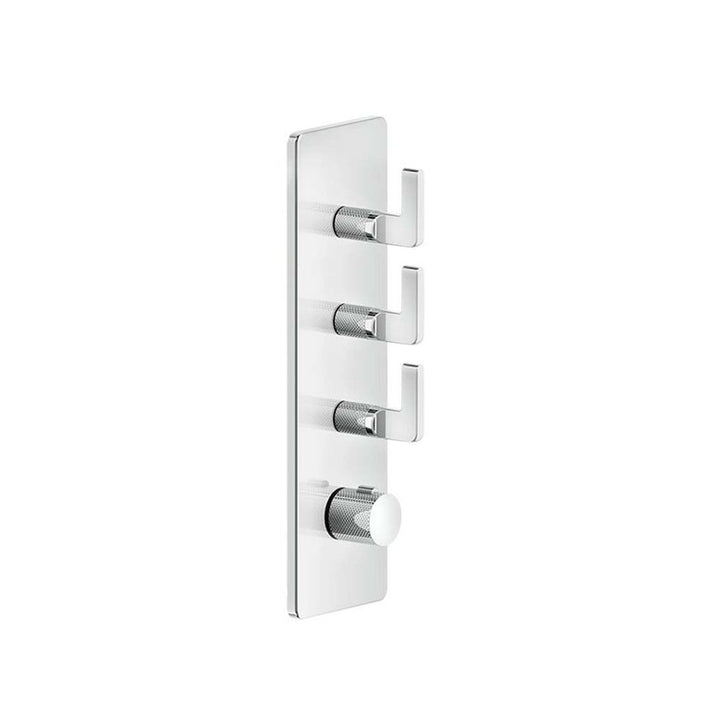Gessi Thermostatischer Hochdurchflussmischer an der Wand mit 3 unabhängigen Ausläufen, vertikale/horizontale Installation, Chromoberfläche INCISO 58206#031