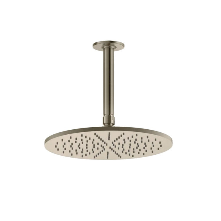 Gessi Duschkopf gegen Kalkablagerungen, deckenmontiert, verstellbar, Ø 30 cm, Oberfläche finox gebürstetes Nickel INCISO 58252#149