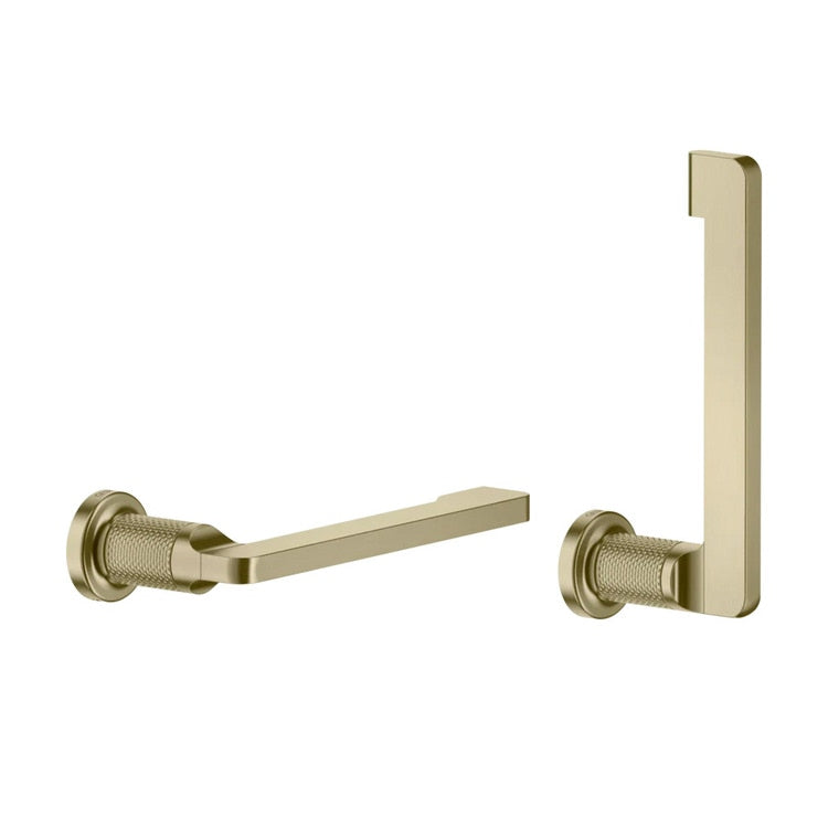 Gessi Wandrollenhalter horizontal oder vertikal, Oberfläche brushed brass PVD INCISO Accessories 58455#727