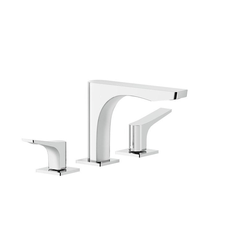 Gessi Güsse Relief Waschbeckenarmatur 3 Löcher, ohne Ablauf, mit Anschlussflexschläuchen, verchromt RILIEVO 59012#031