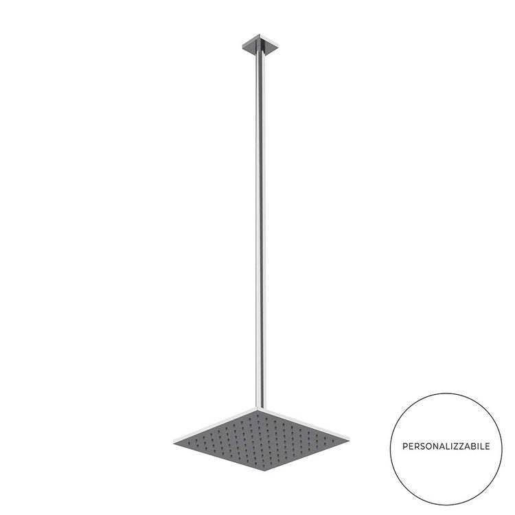 Gessi Deckenbrause mit Kalkschutz, Armatur mit anpassbarer Höhe, Chromfinish SHOWER 59159#031
