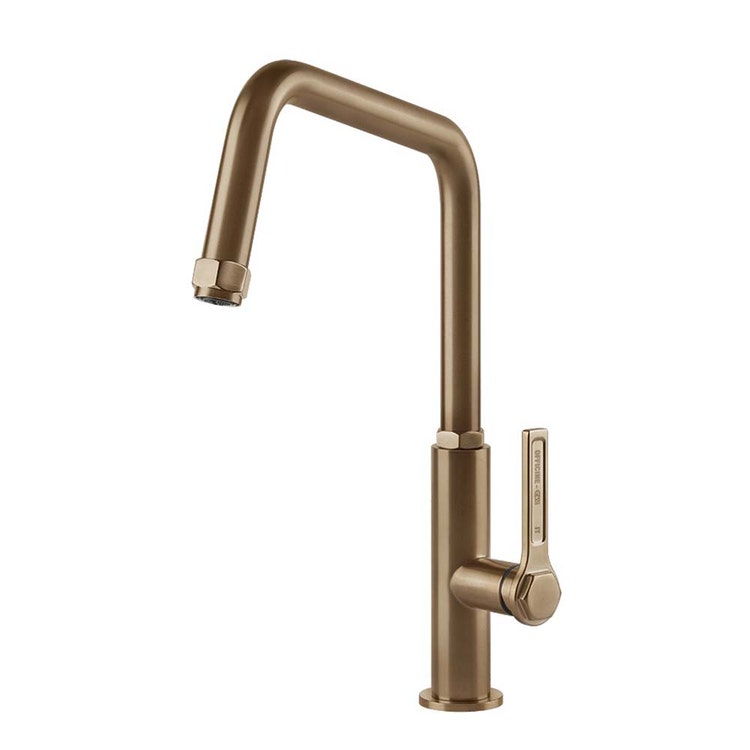 Gessi Einhebelmischer mit drehbarem Auslauf, Warm Bronze gebürstet PVD OFFICINE 60051#726