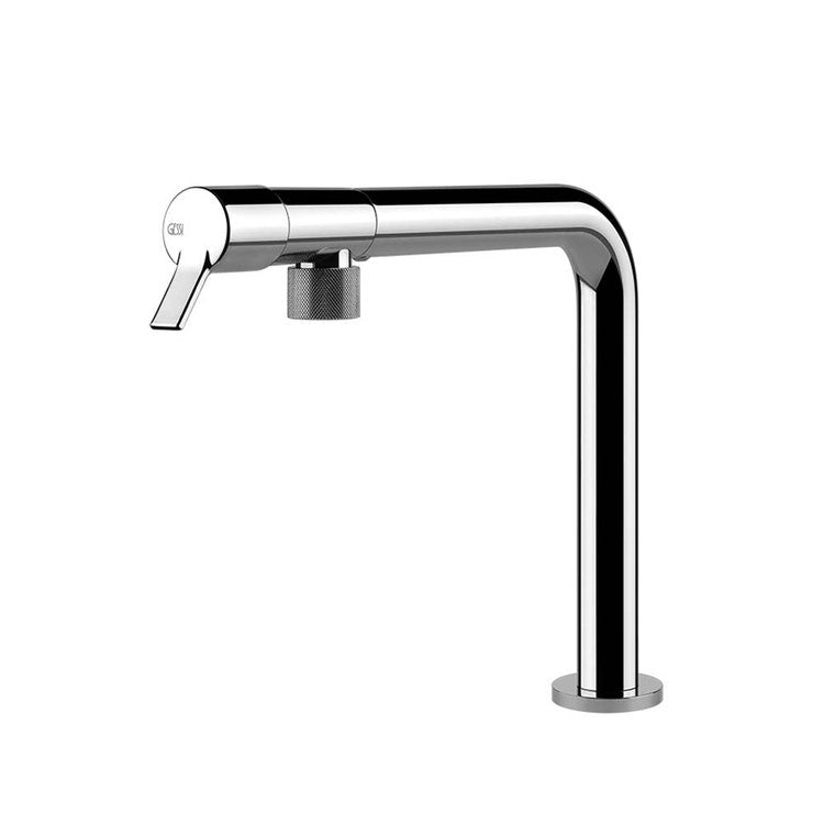 Gessi Feststehender Mischarmatur H. 27,7 cm für Spüle, Einhebelmischer, mit schwenkbarem Auslauf, Chromfinish FISSO 60073#031