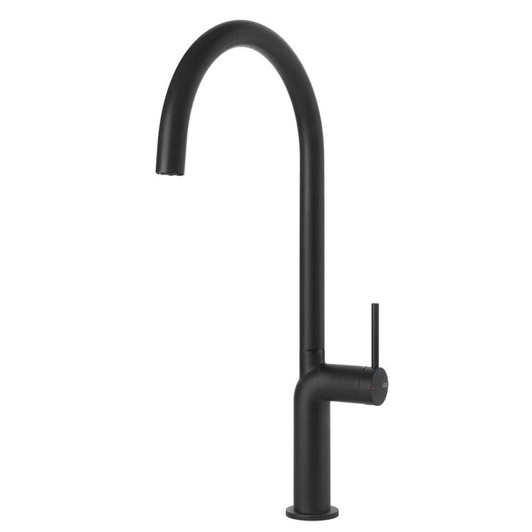 Gessi Einhebelmischer drehbar, für Spüle, Schwarz matt STELO 60301#299