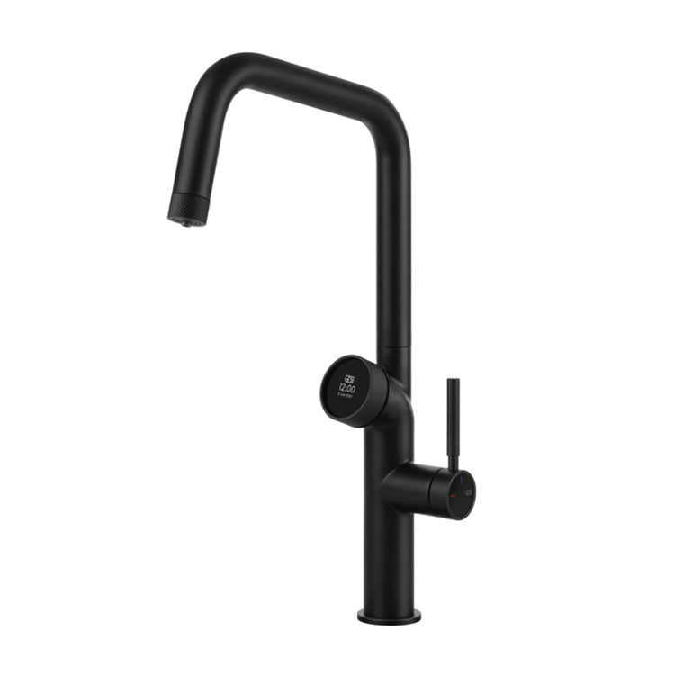 Gessi Einhandmischer semi-professionell H. 43 cm, mit drehbarem Auslauf und Mehrfunktionsausgabesystem, Farbe Schwarz matt VITA 60721#299