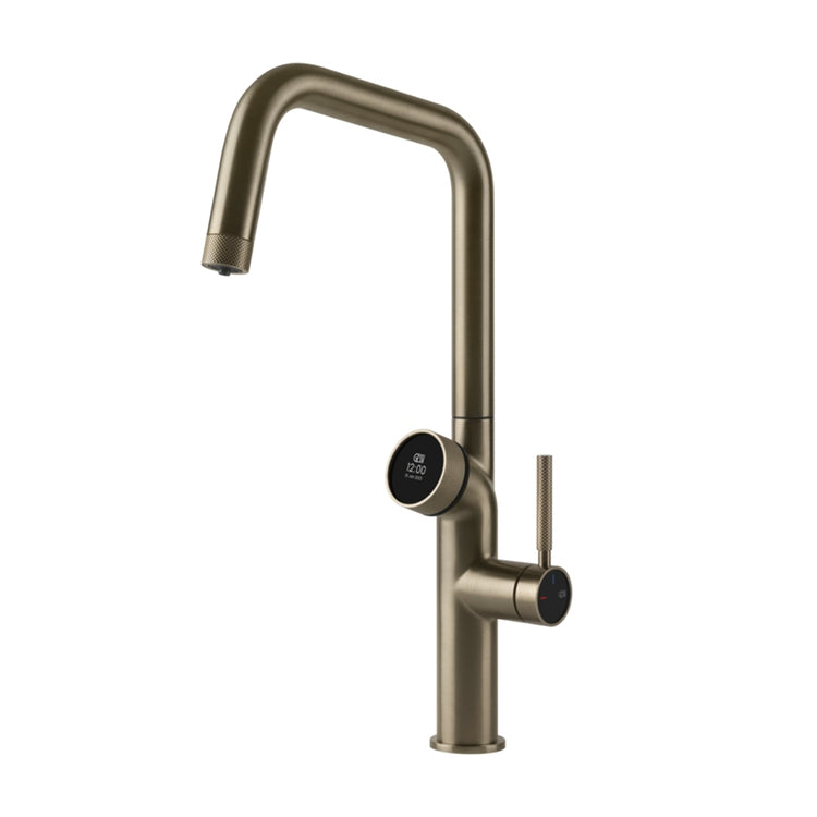 Gessi Einhandmischer semi-professionell H. 43 cm, mit drehbarem Auslauf und Multifunktionsausgabesystem, Oberfläche finox gebürstetes Nickel VITA 60721#149