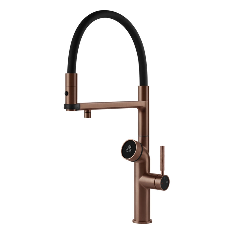 Gessi Einhandmischer semi-professionell H. 51 cm, mit drehbarem Auslauf und Mehrfunktionsausgabesystem, Oberflächenfinish Copper Brushed PVD VITA 60722#708