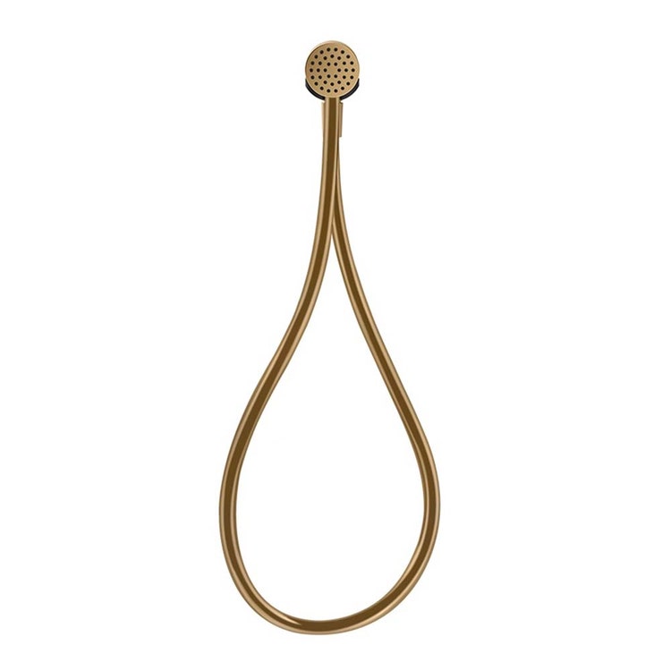 Gessi Magnetisches Duschset mit Wasseranschluss, kalkresistenter Brausekopf und 150 cm Schlauch, Warm Bronze gebürstet PVD 63099#726