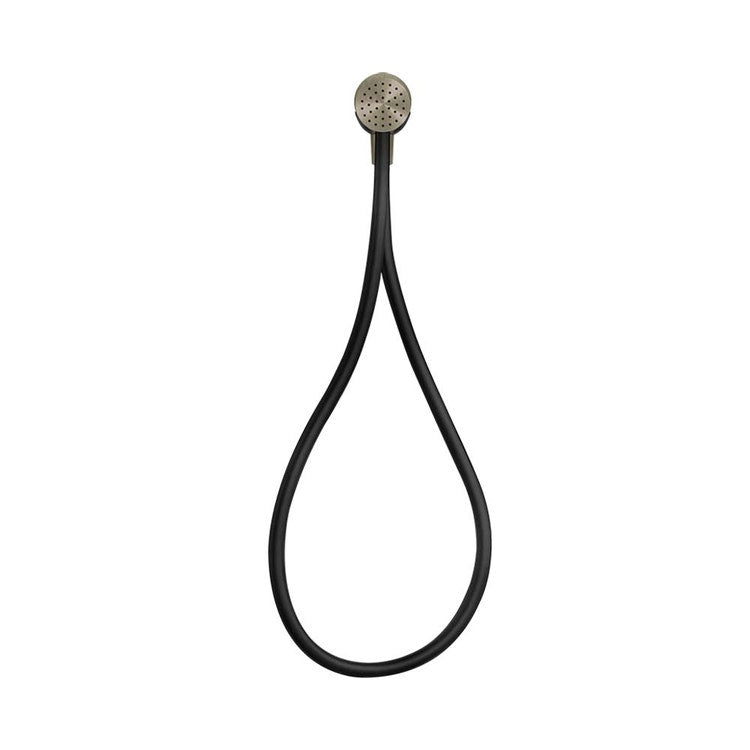 Gessi Magnet-Duschset mit Wasseranschluss, kalkresistenter Brausekopf und Darkflex 150 cm Schlauch, Finish Finox gebürstetes Nickel 63199#149