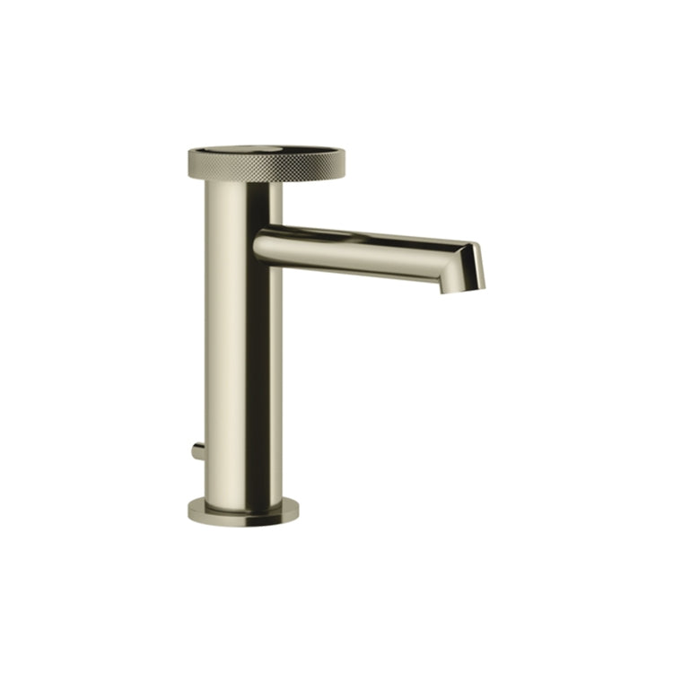Gessi Ring Mischbatterie für Waschtisch H. 17 cm mit Ablauf, mit Anschlussflexschläuchen, Nickel PVD Finish ANELLO 63301#720