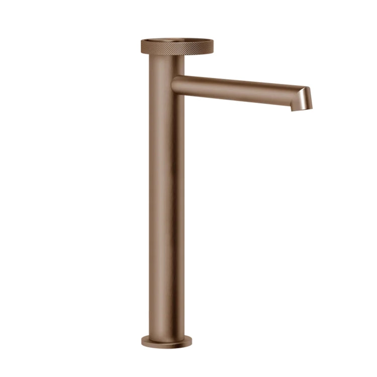 Gessi Einhebelmischer für Waschbecken H. 32 cm, ohne Abfluss und Anschlussflexschläuche, Oberfläche Copper Brushed PVD ANELLO 63306#708
