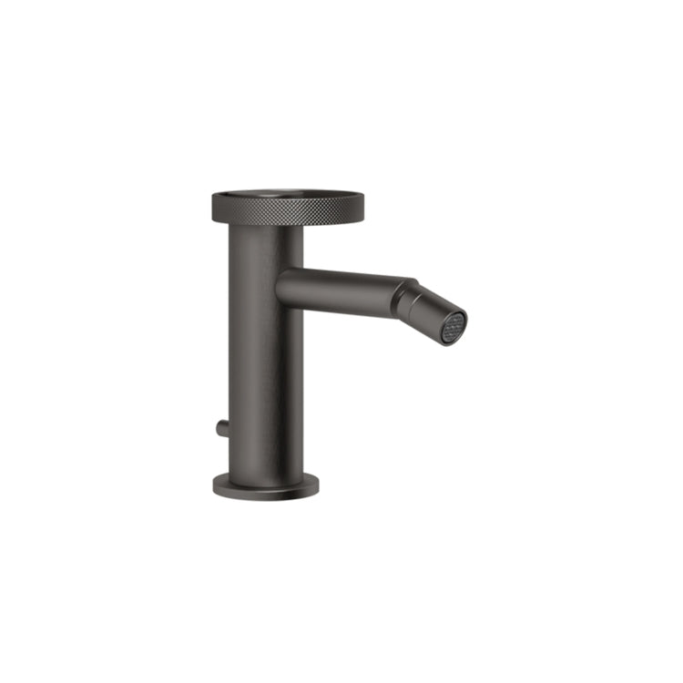 Gessi Bidet-Mischer mit Anschlussflexschläuchen, Oberfläche Black Metal Brushed PVD ANELLO 63307#707