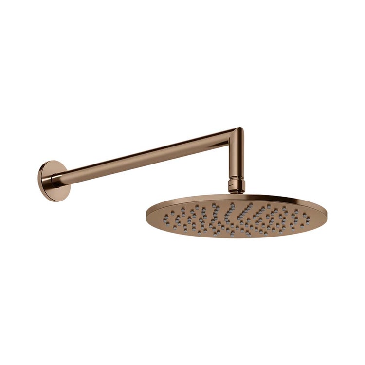 Gessi Wandbrause mit schwenkbarem Duschkopf, Ø 25 cm, PVD-Kupferfinish SHOWER 63348#030