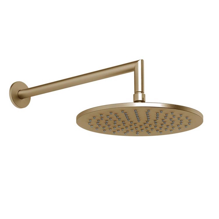 Gessi Wandmontierte Duschbrause, drehbar, Ø 25 cm, Oberfläche warmbronze gebürstet PVD SHOWER 63348#726