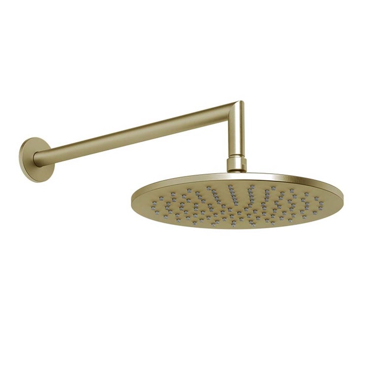 Gessi Wandmontierter, schwenkbarer Duschkopf, Ø 25 cm, Oberfläche brass brushed PVD SHOWER 63348#727