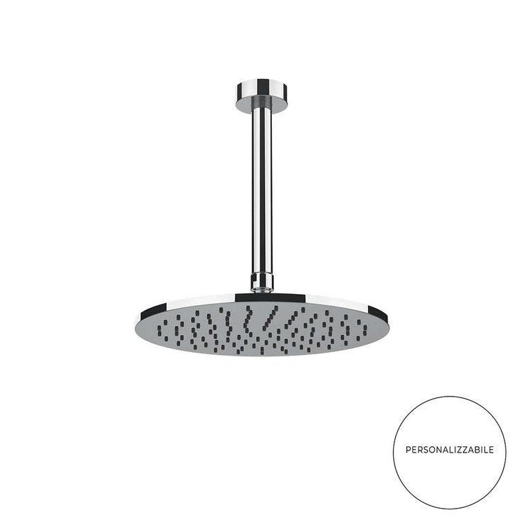 Gessi Deckendusche mit verstellbarem Duschkopf, individuell anpassbare Höhe des Arms, Ø 25 cm, Chromoberfläche SHOWER 63350#031