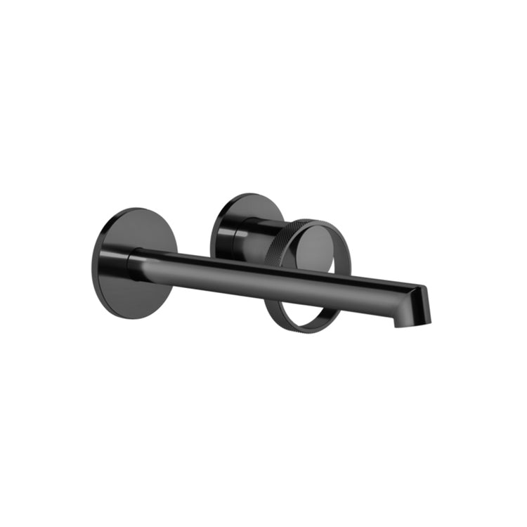Gessi Wand-Waschtischmischer T. 21 cm, ohne Ablauf, Finish Black Metal PVD ANELLO 63383#706