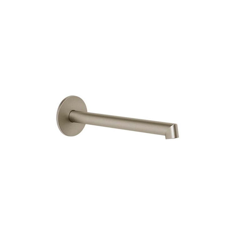 Gessi Wand-Waschtischauslauf, Auslauf T. 22 cm, Oberfläche finox gebürstetes Nickel ANELLO 63404#149