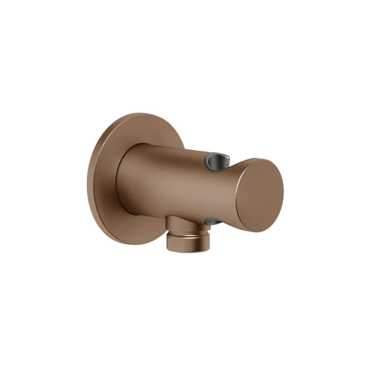 Gessi Wasseranschluss mit Duschhalter, Kupfer gebürstet PVD-Finish SHOWER 63461#708