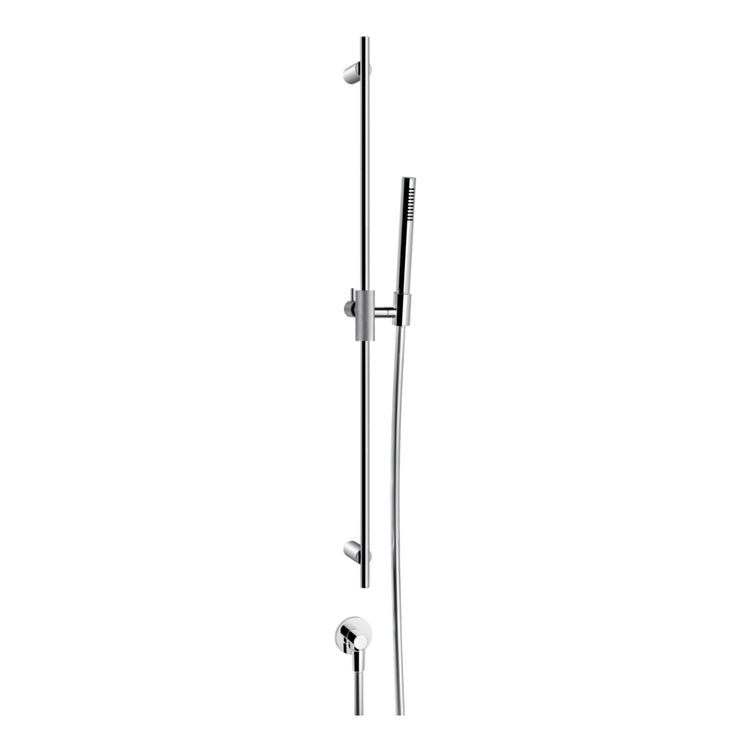 Gessi Schwenkstange mit Wasseranschluss, Antikalk-Dusche und 150 cm Schlauch, Chromoberfläche ANELLO 63482#031