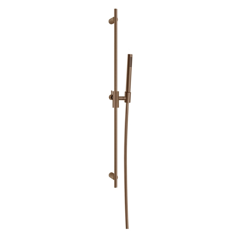 Gessi Duschstange mit verstellbarem Brausekopf, Kalkschutz und 150 cm Schlauch, Kupfer gebürstete PVD-Oberfläche SHOWER 63484#708