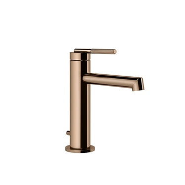 Gessi Zahnrad Waschtischmischer H. 18 cm, mit Ablauf und Anschlussflexible, Kupfer PVD-Finish INGRANAGGIO 63501#030
