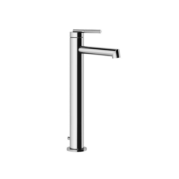 Gessi-Zahnrad-Waschbeckenmischer H. 33 cm, mit Ablauf und Anschlussflexible, verchromt INGRANAGGIO 63503#031