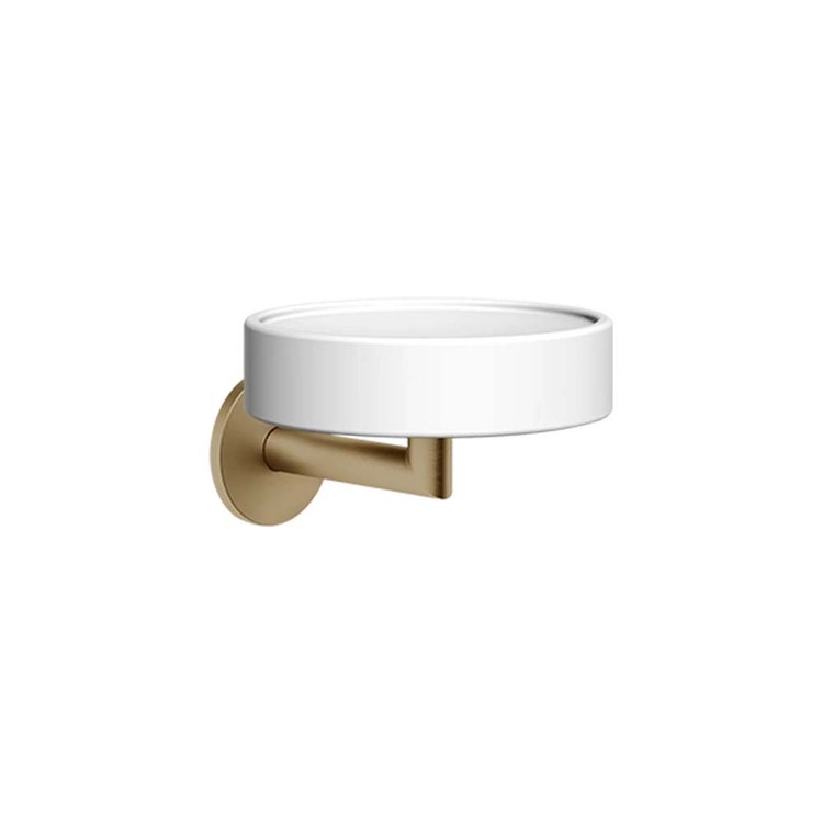 Gessi Wandseifenhalter weiß, Oberfläche warm bronzefarben gebürstet PVD Accessories 63601#726