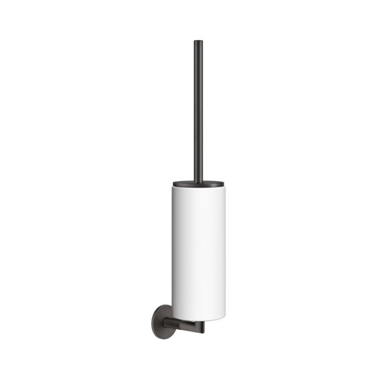 Gessi Wand-Toilettenbürstenhalter, Weiß, Oberfläche Black Metal Brushed PVD ANELLO 63719#707