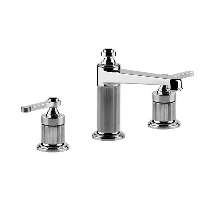 Gessi Lavagruppe mit 3 Löchern H. 16 cm, ohne Abfluss, mit Anschlussflexschläuchen, Chromfinish VENTI20 65014#031