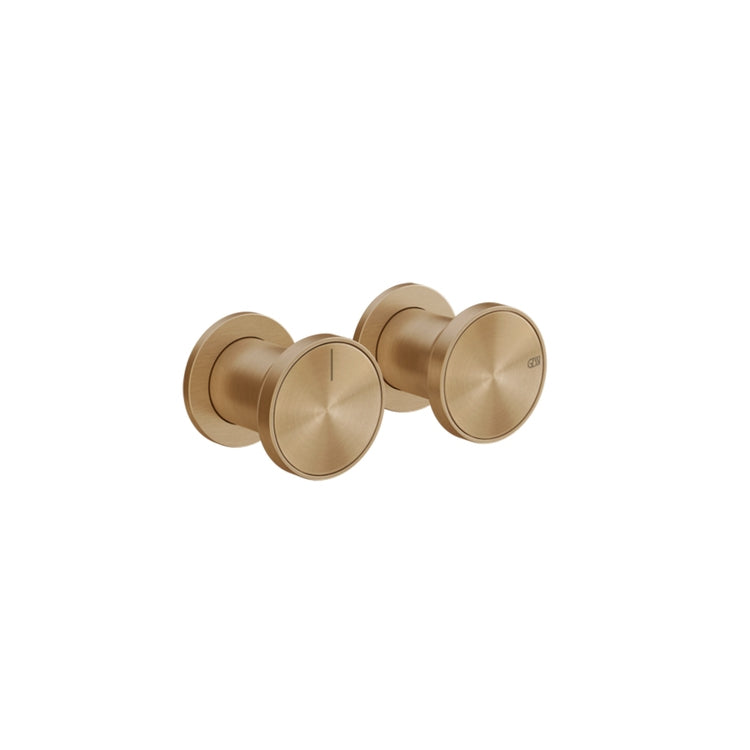 Gessi Duschmischer 2 Wege, einzelne Rosetten, ohne Einbaukörper, Warm Bronze gebürstet PVD ORIGINI 66079#726