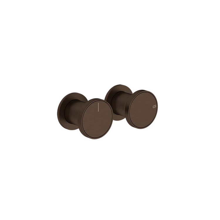 Gessi Duschmischer 2 Wege, einzelne Rosetten, ohne Unterputzkörper, dunkelbronze Finish ORIGINI 66079#845