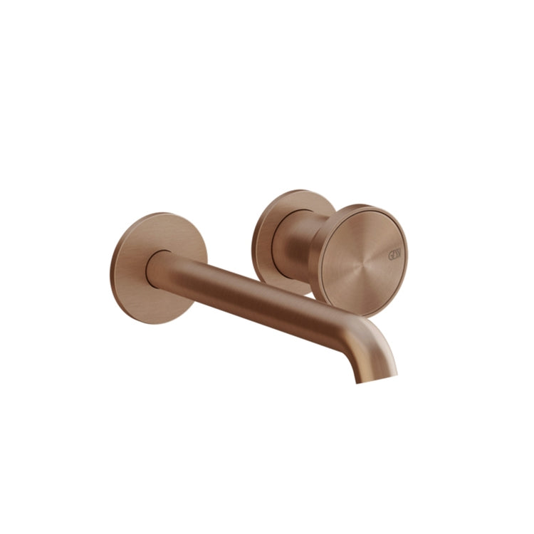 Gessi Waschtischarmatur 2-Loch, Wandmontage, ohne Einbaukörper, Oberfläche Copper Brushed PVD ORIGINI 66088#708