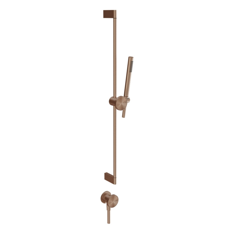 Gessi Ausziehbare Armatur mit Wasseranschluss, Antikalk-Handbrause und 150 cm Schlauch, Einsatz in Oberfläche inklusive, Oberfläche Copper Brushed PVD ORGINI 66142#708