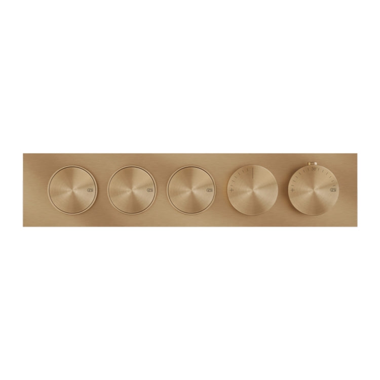 Gessi Thermostatmischer mit drei unabhängigen Funktionen, mit Ein-/Ausschalter, ohne Unterputzkörper, Warm Bronze gebürstet PVD ORIGINI 66224#726