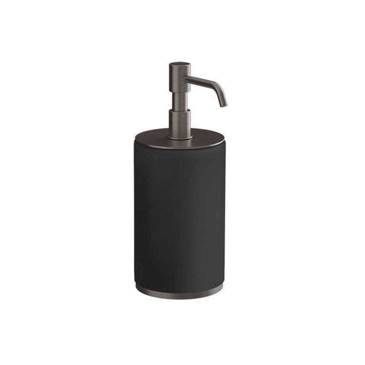 Gessi Seifenspender zum Abstellen, Farbe Schwarz, Oberfläche Black Metal Brushed PVD Accessories 66438#707
