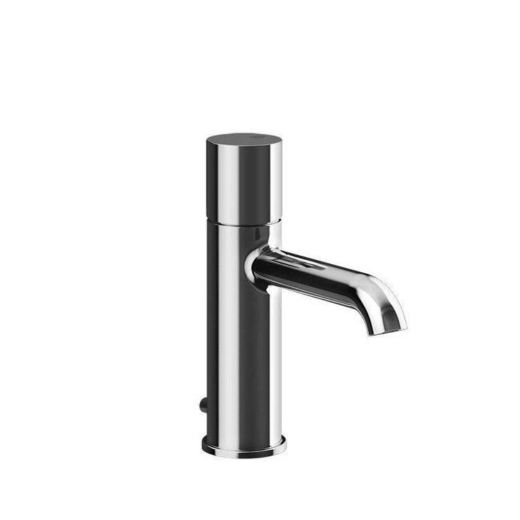 Gessi Einhebelmischer für Waschtisch H. 19 cm, mit Ablauf, mit Anschlussflexschläuchen, Chromoberfläche HABITO 70001#031
