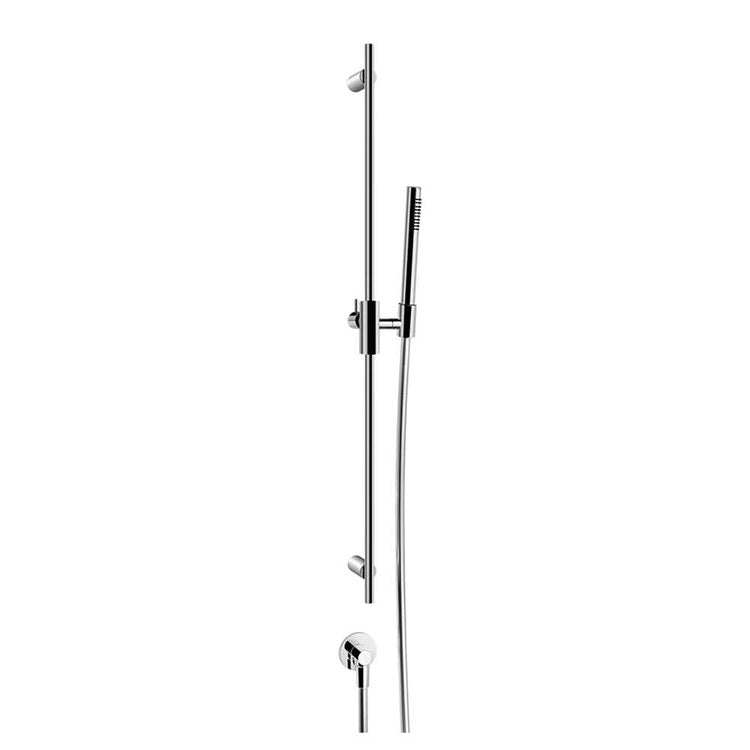 Gessi Schiebehahnstange mit Wasseraufnahme, Kalkschutz-Duschkopf und 1,50 m Schlauch. Chrom-Finish SHOWER 70042#031