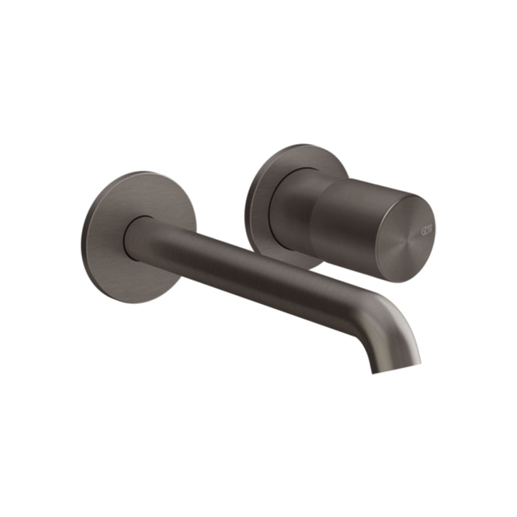 Gessi Mischbatterie für Waschtisch, wandmontiert, ohne Einbauteil, Finish Black Metal Brushed PVD HABITO 70088#707