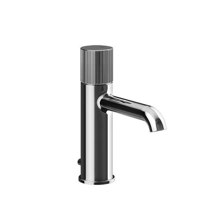 Gessi Waschtischarmatur H. 19 cm, mit Ablauf und Anschlussflexschläuchen, Chromoberfläche HABITO RIGATO 70501#031
