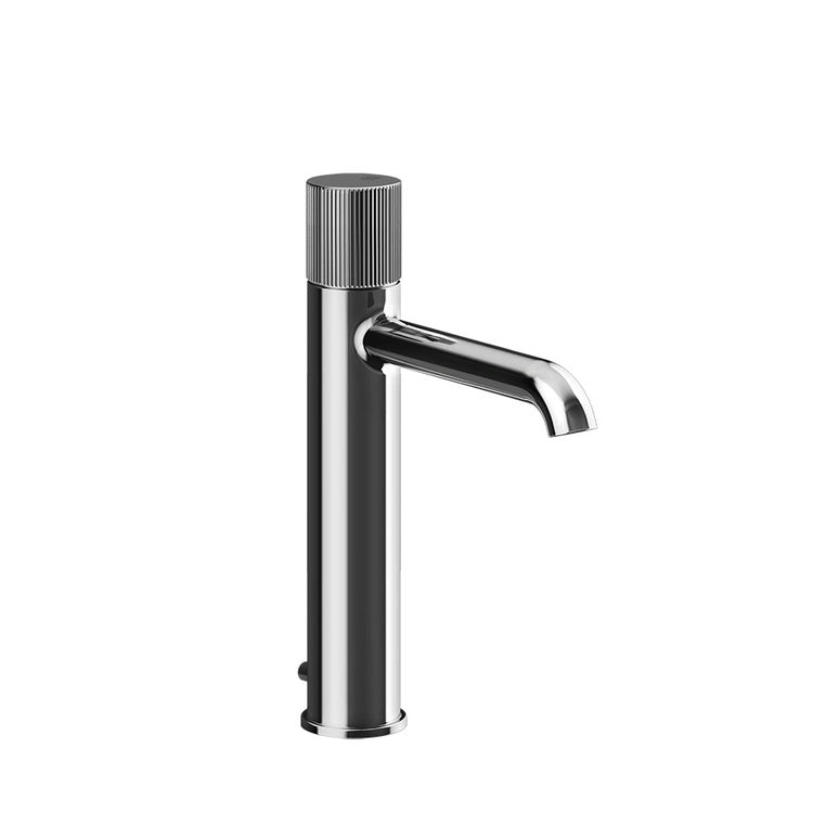 Gessi Waschbeckenmischer H. 26,7 cm, mit Ablauf und Anschlussflexschläuchen, Chromoberfläche HABITO RIGATO 70505#031