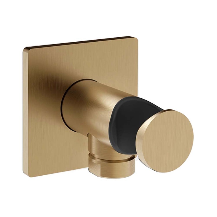 Gessi Wasseranschluss mit Handbrausehalter, Oberfläche warm gebürstetes Bronze PVD SHOWER 73061#726