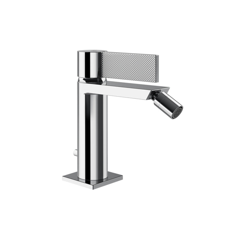 Gessi Bidetmischer, mit Ablauf und Flexschläuchen, Chromoberfläche INVERSO DIAMANTATO 73607#031