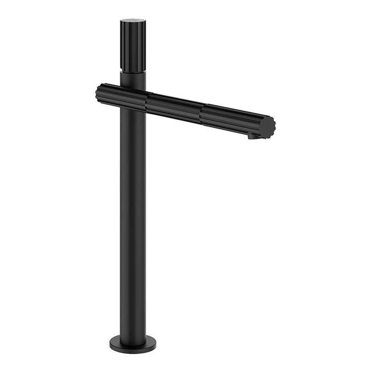 Gessi Waschtischarmatur H. 36,2 cm, ohne Abfluss, mit Flexschläuchen, Farbe Schwarz matt INCASTRI 75004#299