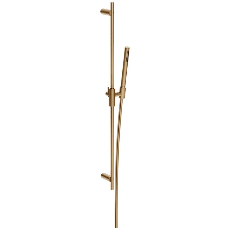 Gessi Ausziehbare Stange mit Duschbrause und 150 cm Schlauch, Warm Bronze gebürstet PVD INCASTRI 75042#726