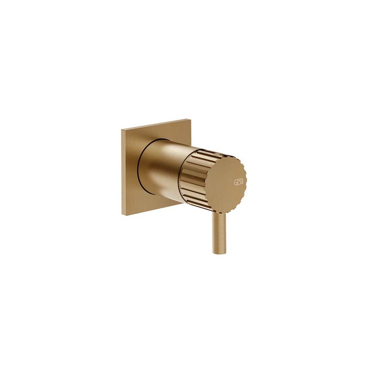 Gessi Duscharmatur Einwegmischer, mechanische Mischung, Warm Bronze gebürstet PVD INCASTRI 75061#726